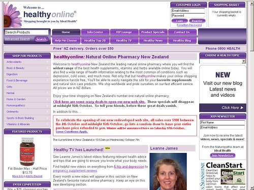 healthyonline homepage