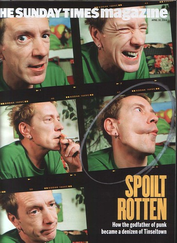 JOHN LYDON sunday times magazine 18-04-04