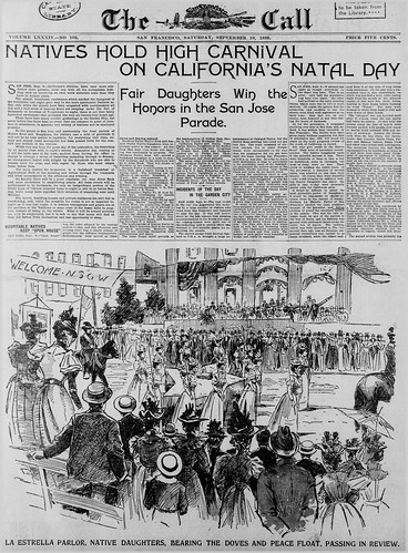 Native Daughters parade - The San Francisco Call - September 10, 1898, Pg 1_1