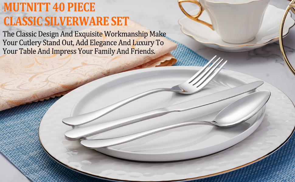 40 piece silverware set