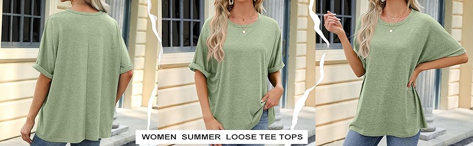 women summer loose tee tops