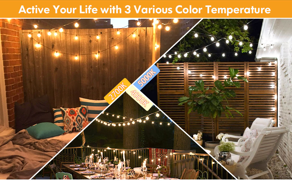 outdoor string lights waterproof