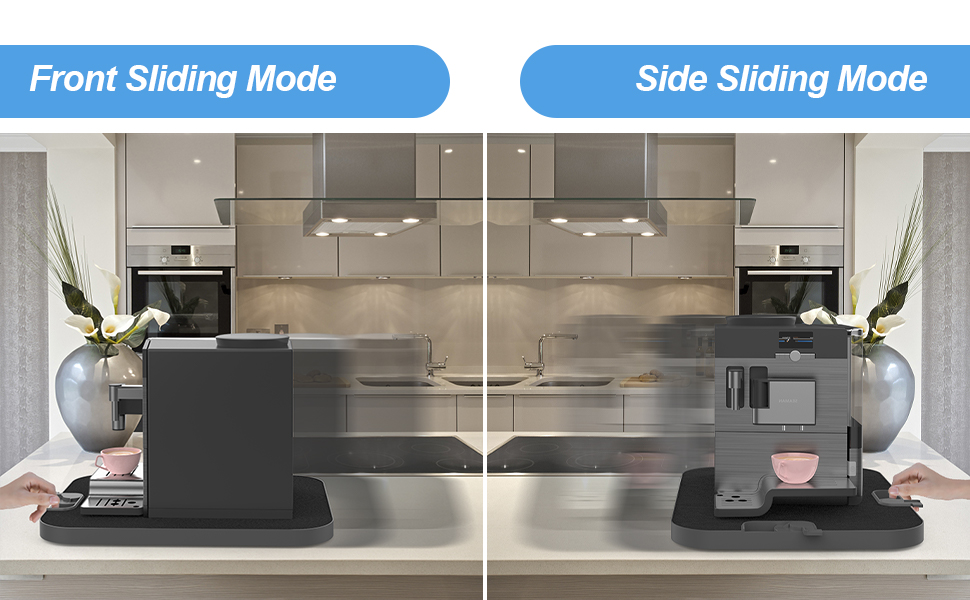 Appliance Sliding Tray Compatible Kitchen Counter Organizer