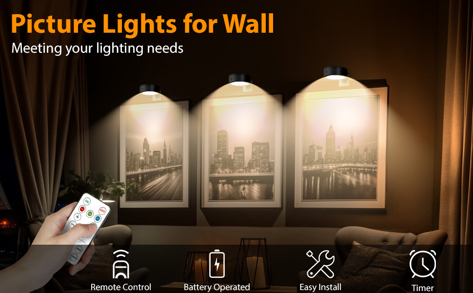 picture light for wall battery operated