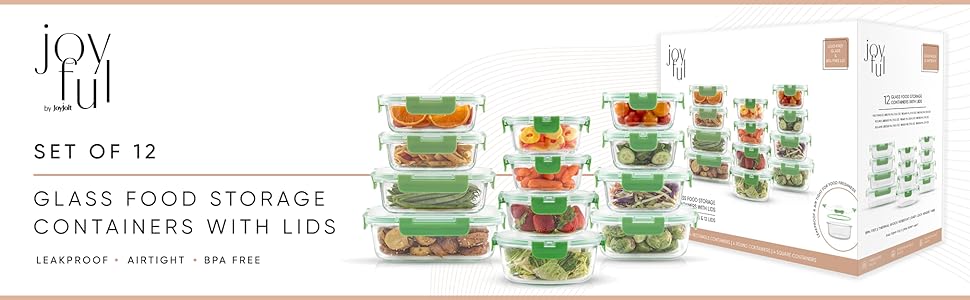 meal prep glass containers with lids