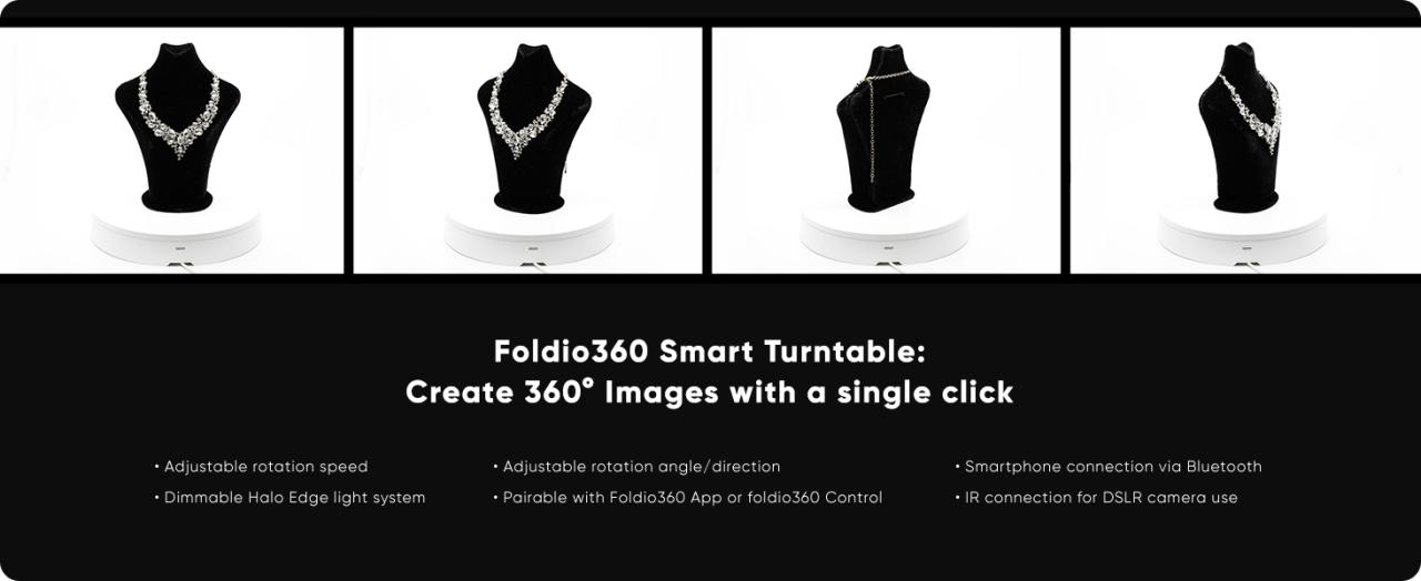 Foldio360 Smart Turntable: Create 360 degree images with a single click