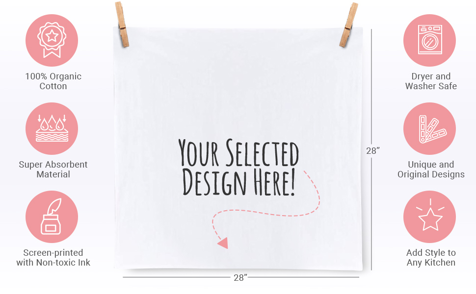 handmade funny camping kitchen towel cotton dish sayings premium rag decor organic fiber natural