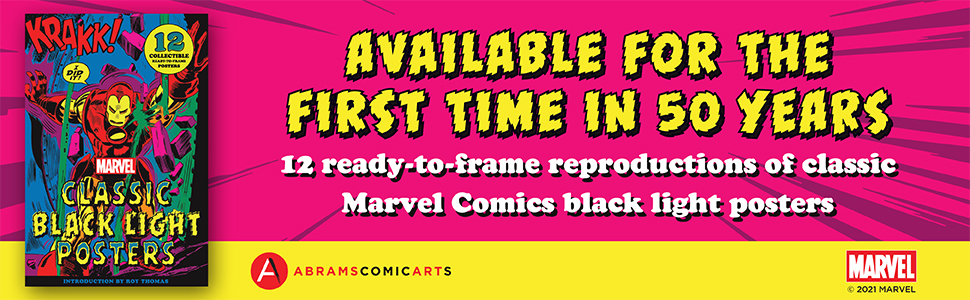 Available for the first time in 50 years. 12 ready-to-frame reproductions of classic Marvel posters.