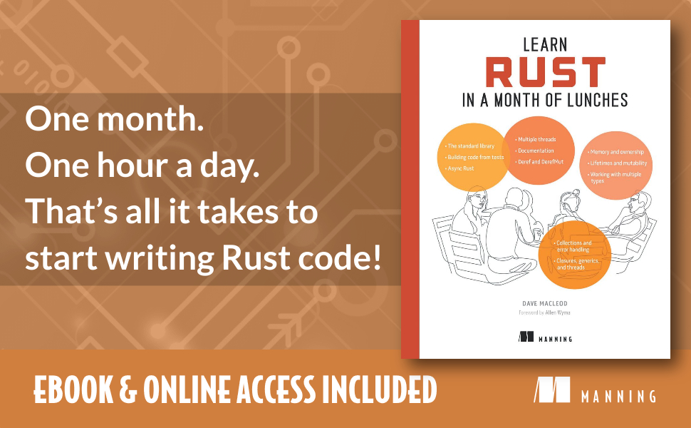 Learn Rust in a Month of Lunches Banner