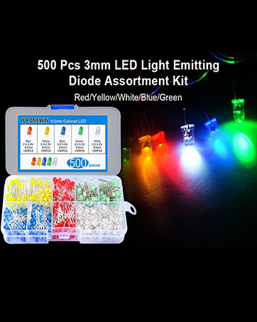 500 Pcs 3MM LED Diodes