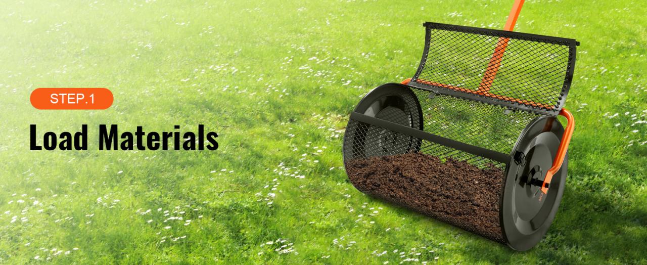 compost spreader lawn