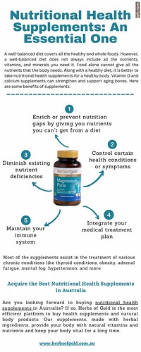 Nutritional Health Supplements: An Essential One