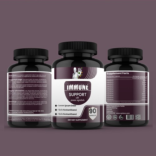 Supplement label design