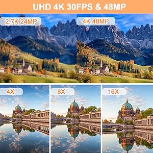 UHD 4K 30FPS &amp; 48MP Resolution