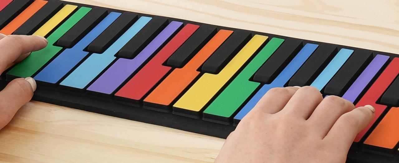 Rainbow Folding Portable Keyboard