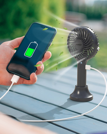 HonHey portable handheld fan mini fan misting fan wall fan camping fan battery operated fan