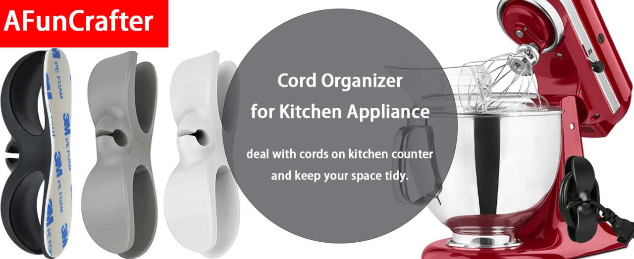 Cord Organizer for Kitchen Appliances