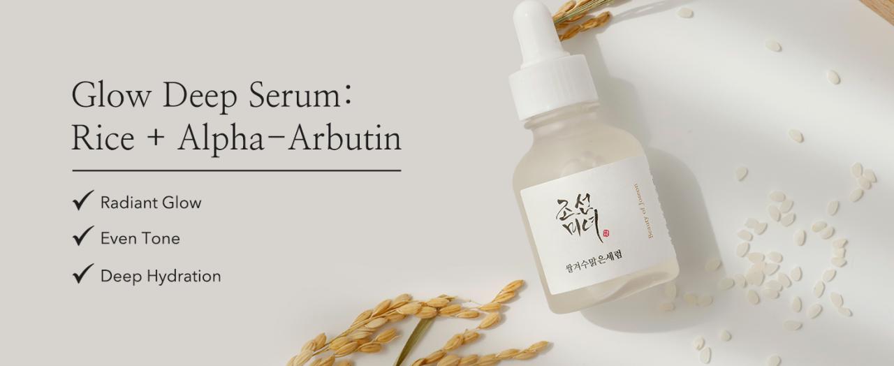 Beauty of Joseon Glow Deep Serum Rice + Arbutin Brightens Skin Tone Deep Hydration Fades Dark Spots