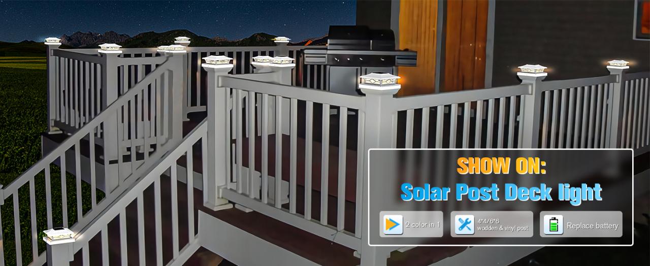 solar lights for fence posts