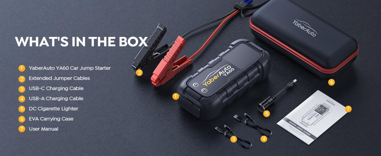 car battery jump starter battery pack portable car jump starter jumper cables portable jump starter