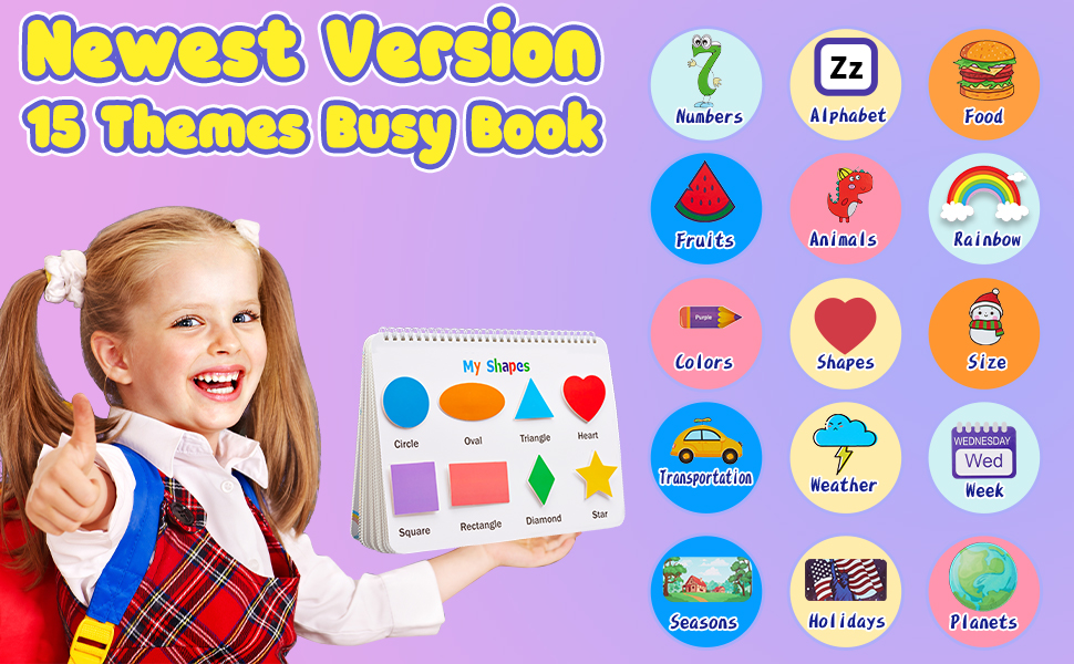 Newest Version 15 Themes Busy Book