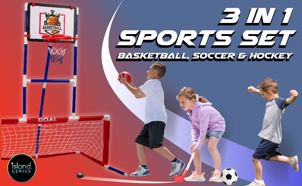 3 in 1 Sports Center; Basketball, Soccer & Hockey