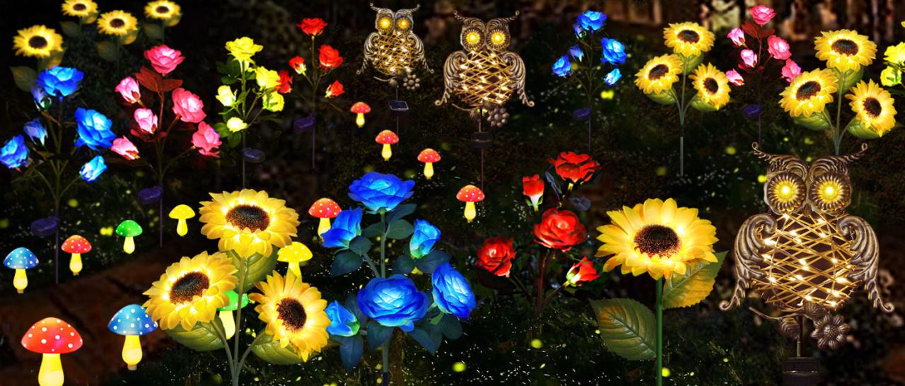 garden decorative solar lights stake