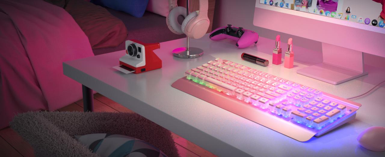 Pink Gaming Keyboard