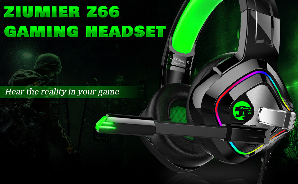 green gaming headset