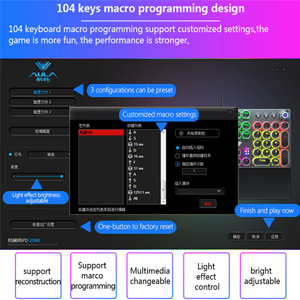  programmable keyboard mechanical keyboard cool keyboard computer light up keyboard rainbow keyboard