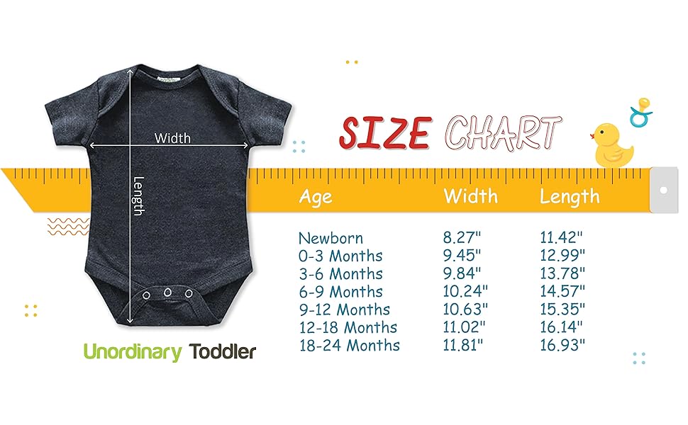 Romper size chart