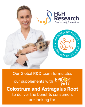 Epicor Pets Colostrum and Astragalus Root to deliver the benefits consumers are looking for