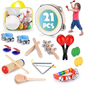 Tambourine shaker eggs wrist bells finger castanets claves maracas sleigh bell handle castanet