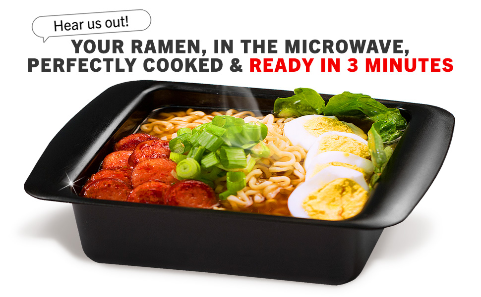 Rapid Brands, Rapid Ramen Cooker. Your ramen, in the microwave, perfectly cooker, & ready in 3 mins