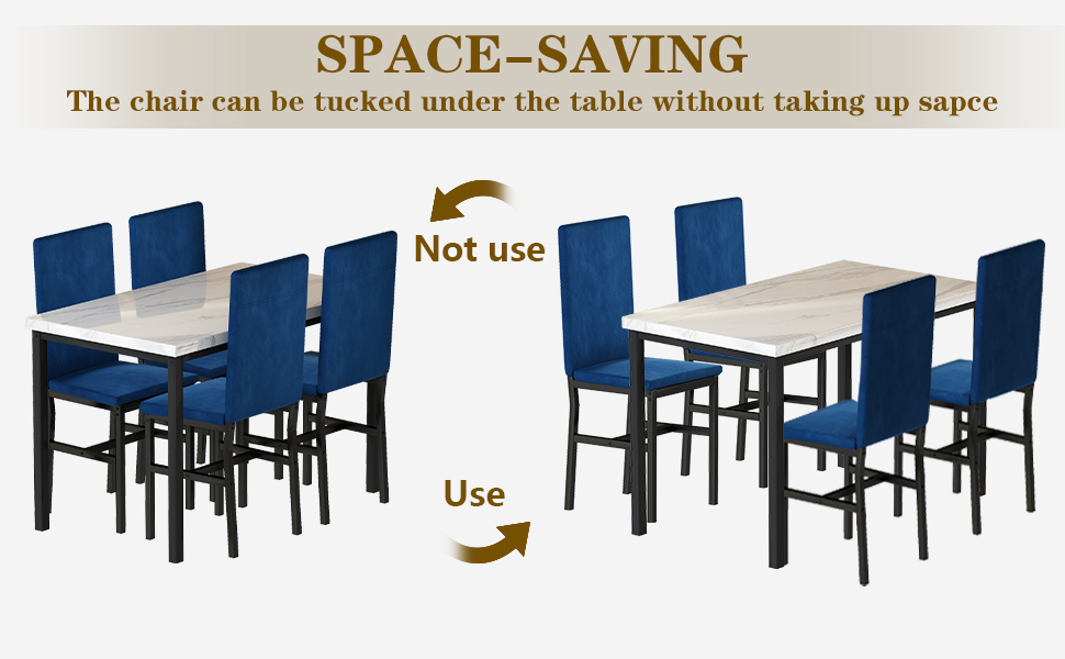 space saving table set for 4