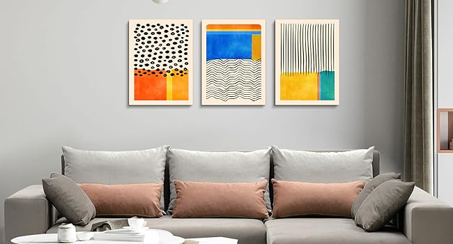 Abstract Mid Century Modern Wall Art Boho Decor