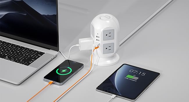 power strip tower with USB C