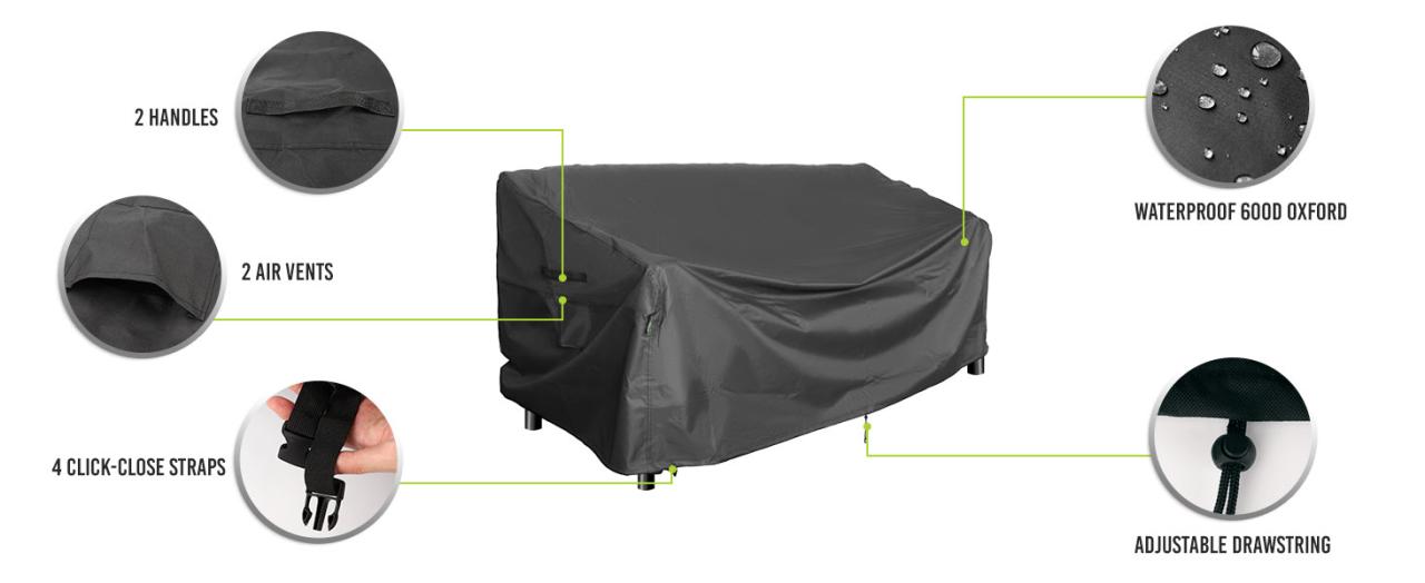 600D outdoor couch cover