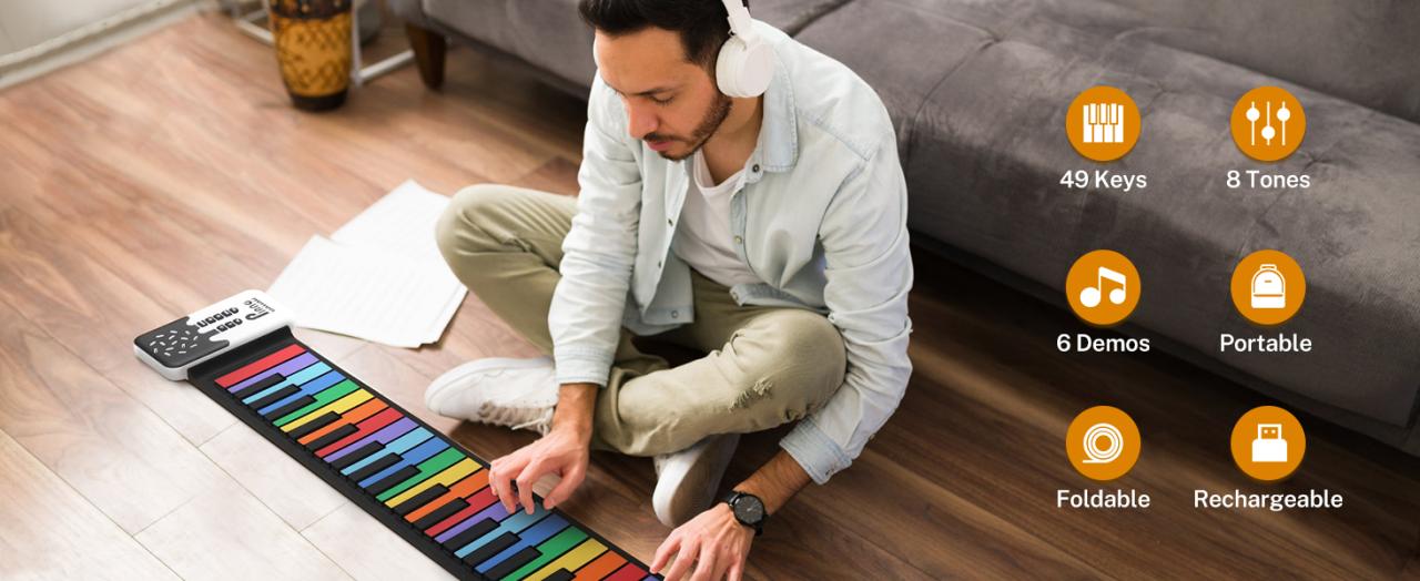 Portable Digital Electric Foldable Piano Keyboard