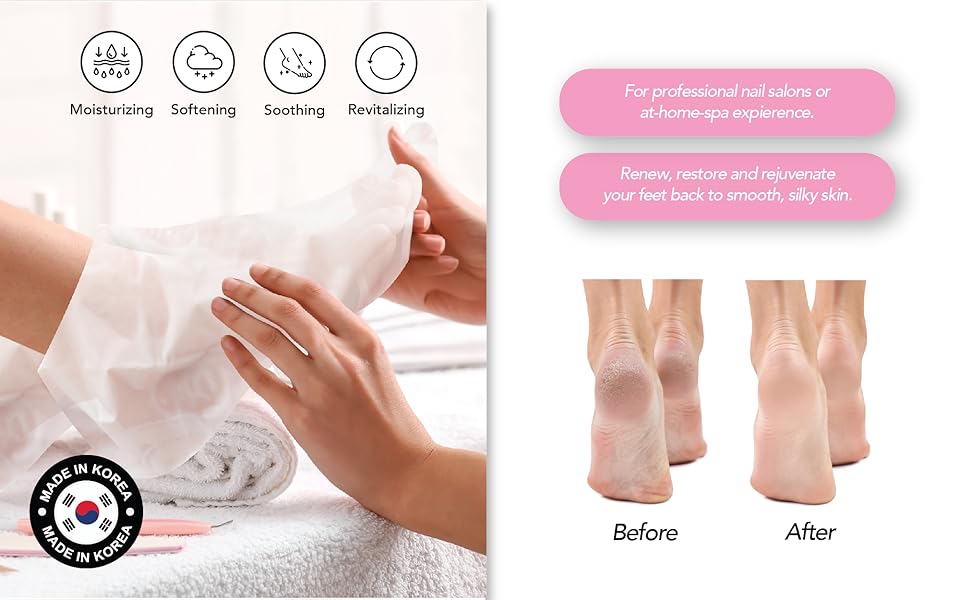 foot mask moisturizing hydrating boosting rich essence nail salons professional usage revitalizing