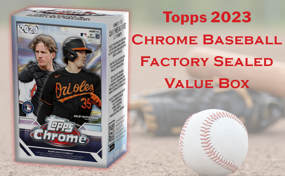 Topps 2023 Chrome Baseball Factory Sealed Value Box - Baseball Complete Sets 