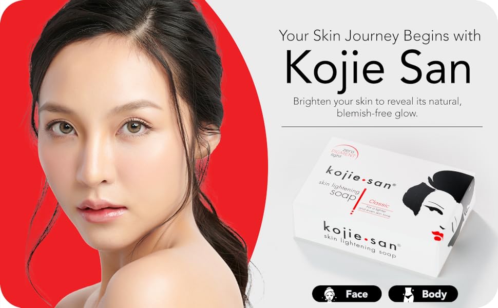 Rinse to a brighter skin with Kojie San Kojic Acid Soap, the Japanese soap bar for any skin type!