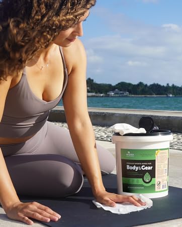 yoga mat cleaning body and gear wipes