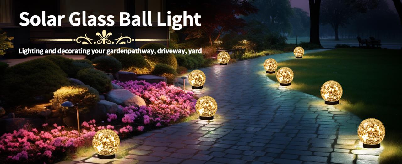 Solar Globe Lights Outdoor Waterproof