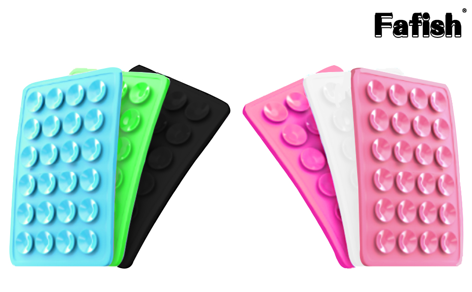 Fafish Suction Phone Case Adhesive Mount 6 Pack (6 Colors)