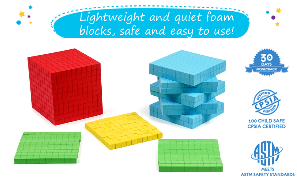 foam base 10 blocks math counters counting cubes number blocks foam counters tens rod