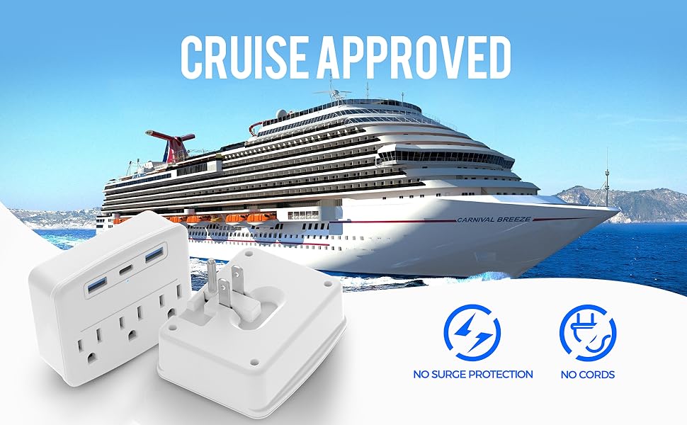 cruise power strip cruise approved power strip no surge protector with usb outlets