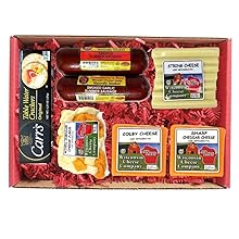 Wisconsin Cheese Sampler Gift, cheese and meat gift set, cheese and cracker gifts, food gifts