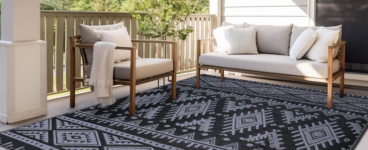 outdoor rug in patio