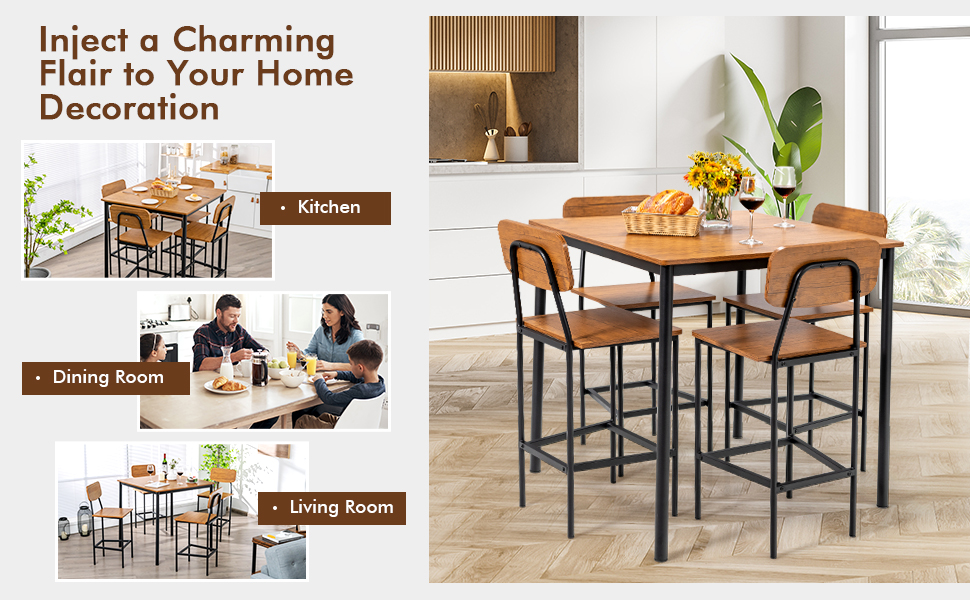 5-Piece Dining Table Set